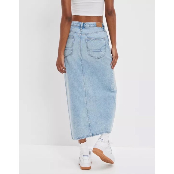 AMERICAN EAGLE ~Low-Rise Denim Maxi Skirt (NWT) - Picture 5 of 14